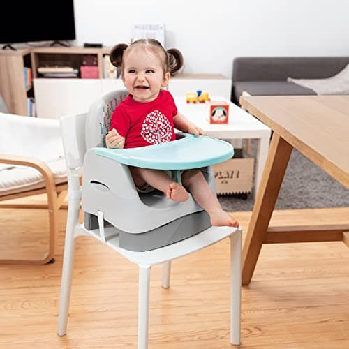 Badabulle Trendy Meal Children's Chair Riser, Universal, Suitable for All Chairs, Ergonomic Shape, Adjustable & Removable Shelf, Compact Folding & Easy Storage, Evolutionary - Image 3