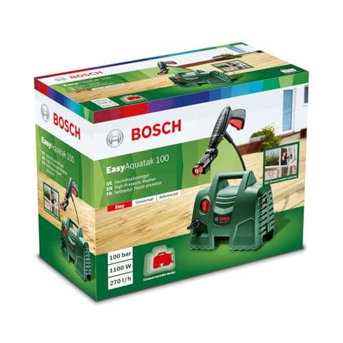 Bosch EasyAquatak 100 Pressure Washer (360° nozzle with detergent tank, 5 m hose, 3 m hose, Cardboard, 1100 W, Pressure: 100 Bar, Maximum flow rate: 270 l/h) - Image 7