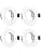 4 x GU10 Recessed Spotlights Aluminium White, Recessed LED Ceiling Spotlights with GU10 Socket, Round Extra Flat Bracket for LED or Halogen Lamps, Mounting Hole Diameter 60-70 mm - Image 2