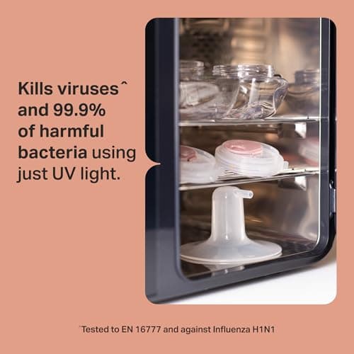 Tommee Tippee New & Improved Ultra UV Sterilizer, Drying & Storage for Bottles & Accessories, Kills Viruses & 99.9% Bacteria**, Vapor-Free, Slate - Image 4