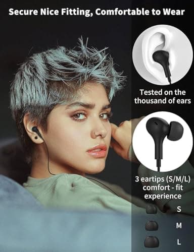 USB C Earphone, Magnetic Wired HiFi Stereo Earphones Compatible with iPhone 17/16/15 Pro Max Plus, iPad Pro Air, Samsung Galaxy S25/S24/S23/Ultra, Google Pixel, Huawei, Xiaomi, Android, Type C - Image 5