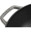 STAUB Cast Iron Wok with Glass Lid and Removable Grill, Ø 30 cm, 4.40 L, Graphite Grey - Image 4