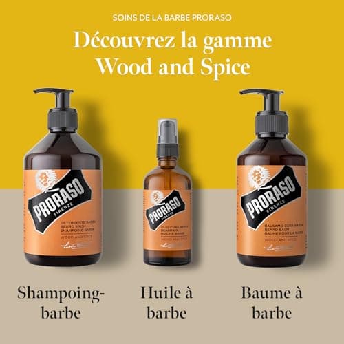 Proraso Beard Shampoo Wood & Spice, 500 ml, Scented Beard Shampoo that softens, cares and gently removes impurities, Made in Italy - Image 6