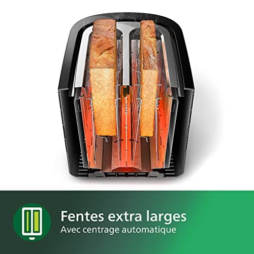 Philips Toaster - 2 Slots, 7 Settings, Pastry Warmer, Defrost, Elevation, Automatic Shutdown, Black (HD2637/90) - Image 6