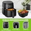 20CM Silicone Air Fryer Platinum Mould, Air Fryer Accessories for Philips 2000 Series 4.2L (NA229/00), Russell Hobbs 4.3L, 2PCS Reusable Silicone Airfryer Dish - Image 3