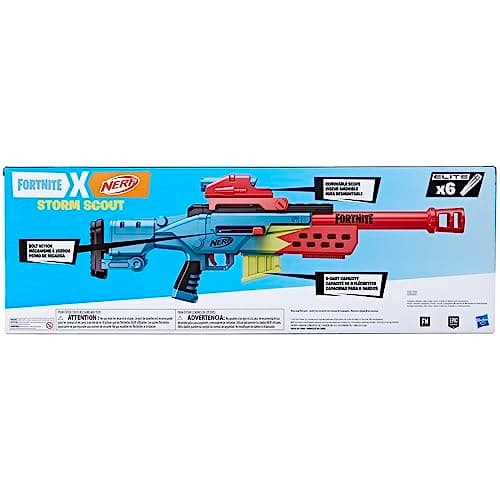 Nerf Fortnite Storm Scout, Blaster with Sight, 6 Dart Charger, 6 Nerf Elite Darts, Locking Mechanism, F8346 - Image 4