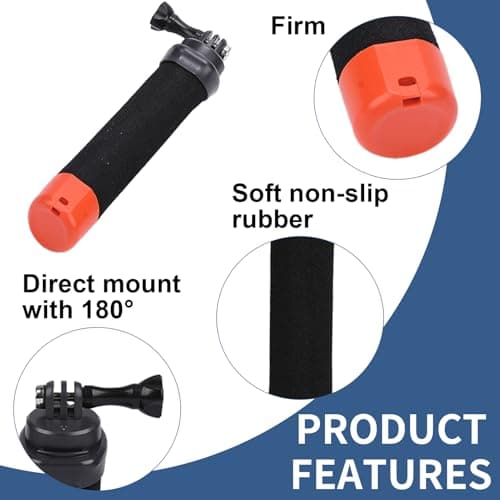 Floating Handle for Sports Camera, Diving Waterproof Handler with Wrist Strap and Elastic Rope Anti-Lost for Go Pro Hero 13/12/11/10/9/8/7/6 insta360 DJI Osmo and Other Action Cameras - Image 5