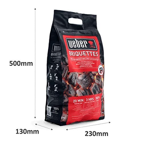 Weber 17590168 Charcoal Briquettes – 4 kg Bag – Charcoal for Weber Barbecues – BBQ Fuel – Premium Quality, Easy to Ignite, Long-Lasting – 100% Natural, Based on Wood Waste - Image 3