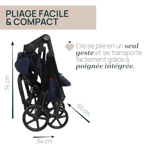 Chicco Seety Buggy, Lightweight and Compact Baby Stroller from 0 Months to 4 Years, Maximum Load Capacity of 22 kg, Folding Pushchair, Reclining Backrest, Automatic One-Step Folding, Canopy - Image 7