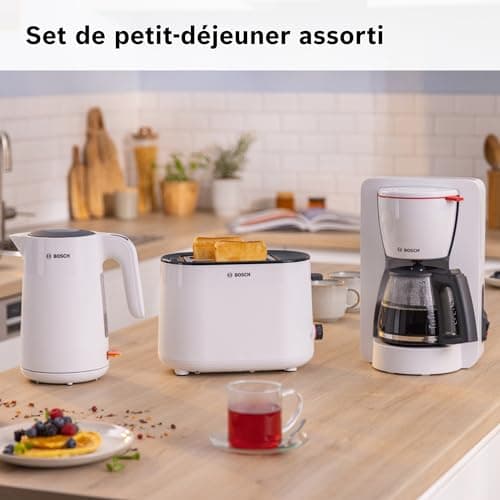 Bosch, Grille-pain, MyMoment, 2 fentes, fonctions décongélation et réchauffage, chauffe-viennoiserie, HighLift, arrêt automatique, blanc, TAT2M121 - Image 5