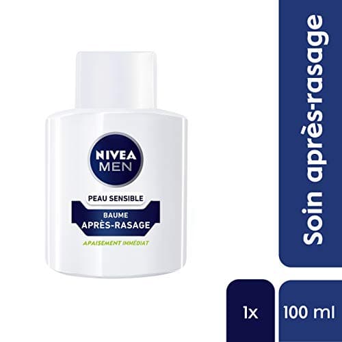 NIVEA MEN Sensitive Skin Aftershave Balm (1 x 100 ml), After Shave Care Enriched with Chamomile & Hazel, Face Care for Men 0% Alcohol for Sensitive Skin (Pack of 2) - Image 4