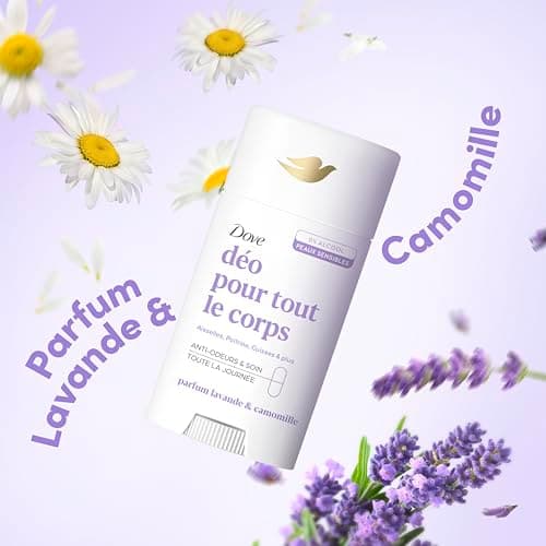 Dove - Deodorant for the whole body - Stick - Lavender & Chamomile - Anti Odors and White Traces 72h - Designed for Sensitive Skin - 75 ml - Image 6