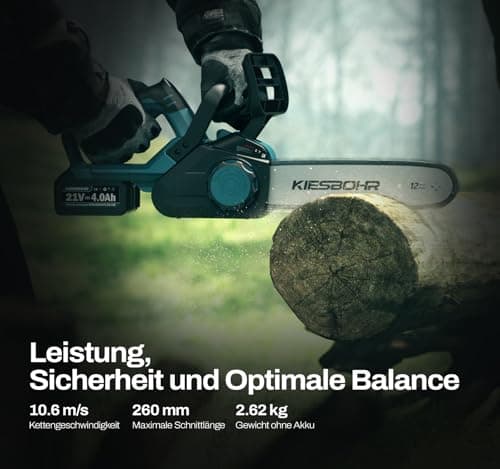 30 cm Battery Chainsaw Compatible with Makita 18V Battery, Cordless and Brushless Electric Chainsaw with Automatic Oiler and Chain Voltage (No Battery or Charger) - Image 7