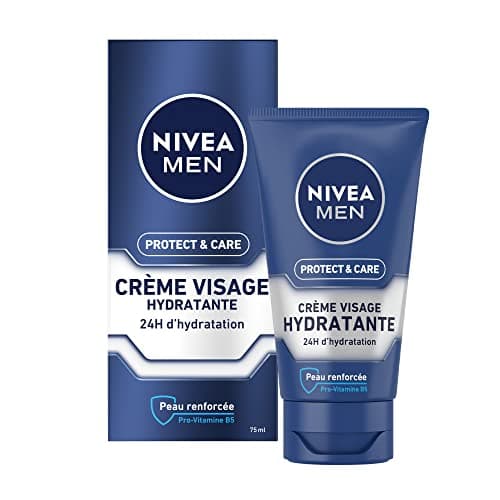 NIVEA MEN Protect & Care Moisturizing Comfort Care (1 x 75 ml), Face Care Enriched with Vitamin B5 and Aloe Vera, Non-Greasy Moisturizing Cream for Men - Image 2