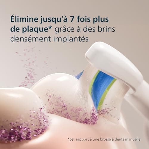 Philips Sonicare W2 Optimal White - Têtes de brosse à dents de rechange d'origine, blanc, lot de 4, HX6064/87 - Image 6