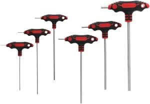 GEDORE red Set of 6 Screwdrivers, Angled Wrench Set, 2 Component T-Handle, Tool, R38672006          [Energy Class A+]