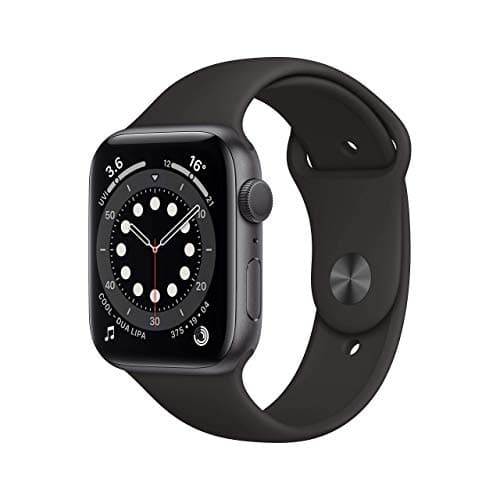 Apple Watch Series 6 (GPS, 44MM) Space Grey Aluminium Case with Black Sport Strap (Refurbished) - Image 2