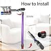 Telescopic Tube for Dyson V7 V8 V10 V11 V15, Telescopic Quick Release Handle for Dyson Vacuum Cleaner Extension Tube Accessory 72 cm - Purple - Image 4