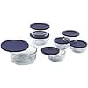 Premium Best Buy Pyrex 1118988 14-Piece Simply Store with Blue Covers Clear by Pyrex - Image 2
