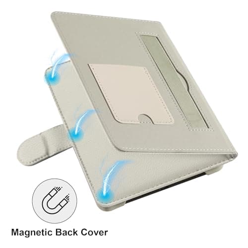 HoYiXi Universal Case for 6 Inch Paperwhite / 6 Inch Kindle 2025 & 2019 Compatible with Kobo/Voyaga/Pocketbook/Tolino eReader, Protective Case for 6 Inch eReader with Integrated Card Holder, Rice - Image 6
