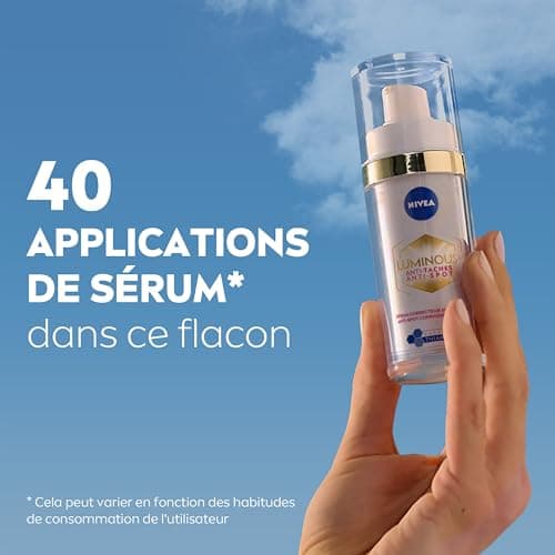 NIVEA Luminous 630 Sérum Correcteur (1 x 30 ml), soin visage anti taches pigmentaires au Thiamidol & Acide Hyaluronique, soin femme anti taches, crème hydratante visage - Image 8