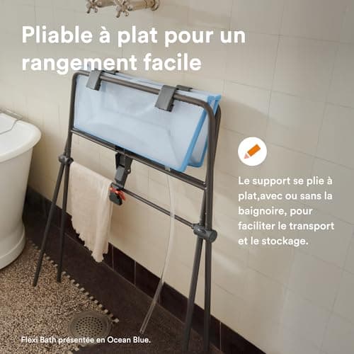 Stokke Flexi Bath (Sand Beige) + Flexi Bath Stand - Baby Bath Tub up to 10 kg - Foldable, Durable and Easy to Store - Convenient to Use at Home or Travel - Image 5
