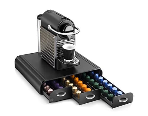 CEP Coffee Capsule Pod Holder Organizer with 3 Drawers, Nespresso Compatible, Take A Break, Black - Image 3
