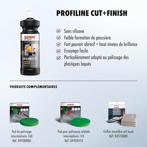 SONAX PROFILINE Cut+Finish (1000 ML) Rapid and Clean Polish to Correct Important Micro-Scratches | Ref: 02253000 - Image 5
