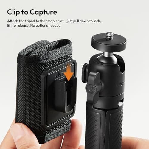 ULANZI MT88 Mini trépied, perche à selfie avec fermeture Velcro et adaptateur pour caméra d'action, trépied de table avec griffe froide, trépied pour DJI Pocket3, pour Insta 360 X5, et caméra d'action - Image 3