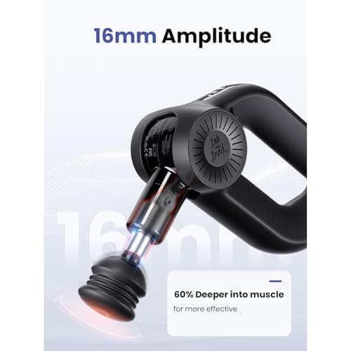 Bob and Brad D6 Pro Muscle Massage Gun with 16mm Amplitude and OLED Screen, Deep Tissue Massage Gun, Electric Massagers for Pain and Muscle Stiffness, Gift - Image 3