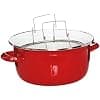 Premier Housewares Pyrex Deep Fryer with Lid / Wire Basket / 5 Litre - 16 x 33 x 27 cm - Red - Image 4
