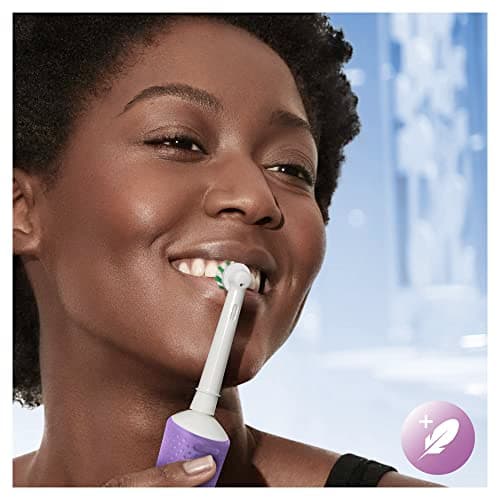Oral-B Vitality Pro Lot de 2 brosses à dents électriques avec 2 brosses de rechange, 3 modes de nettoyage pour soins dentaires, cadeau pour homme/femme, conçu par Braun, noir/violet - Image 5