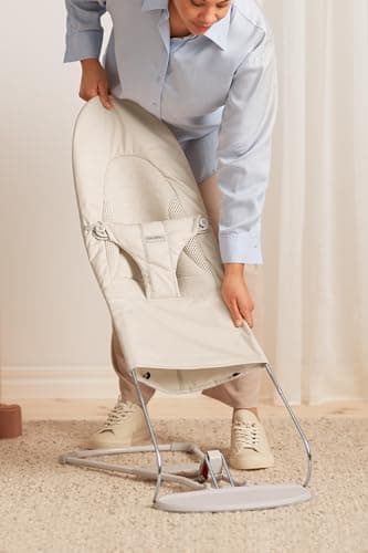 BabyBjörn Bouncer Balance Soft, Woven/Jersey, Tri-Fabric, Light Beige - Image 8