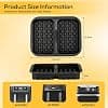 Cozary Air Fryer Accessories Mould for Ninja AF400EU, AF451EU & AF500EU - Silicone Waffle Mould for Waffles, Oven & Microwave Friendly, Dishwasher Safe, 2 Pieces - Image 3
