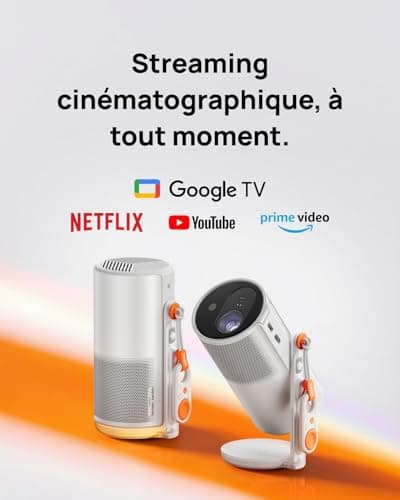 XGIMI MoGo 4 Mini Projector 1080P, Compatible with Google TV with Netflix Licensed, 360° Rotation, 2.5 Hours Playtime, 450 ISO Lumens, 2 x 6W Harman Kardon, Wi-Fi, Bluetooth - Image 3