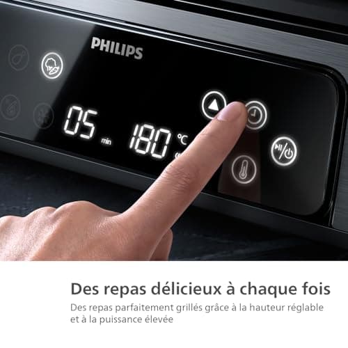 Philips Grill Contact - Temperature Sensor and 8 Preset Functions, Grill with Large Cooking Area, Digital Temperature Control, Easy to Clean (HD6307/70) - Image 7