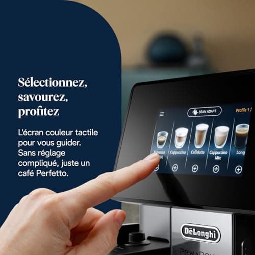 De’Longhi PrimaDonna Soul - Perfetto Machine à Café Automatique avec LatteCrema Mousseur à Lait Automatique, 18 Boissons en une Seule Touche, Écran Full-Touch, Argent et Noir (ECAM612.55.SB) - Image 6