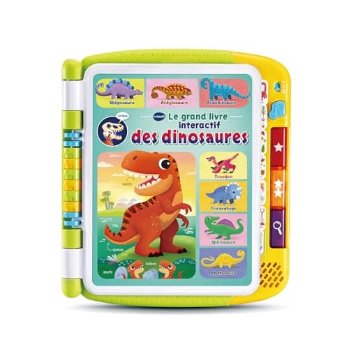 VTech - The Big Interactive Dinosaur Book, Magic Sound, Children's Touch Book, Educational Toy Dinosaur, 14 Illustrated and Interactive Pages, Gift for Children from 3 Years Old - Image 2