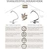 HOMGEN Stainless Steel Dough Hook-Kneader Hook for Kitchenaid-Stainless Steel Kneader Hook Accessories for 4.5-5 Qt, Dishwasher Safe (Replaces K45DH) - Image 6