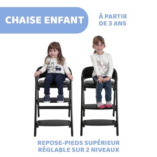 Crescendo Lite High Chair for Babies from 6 Months, Scalable up to 110 kg, 3 Configurations, Convertible into Child and Adult Chair, Adjustable Footrest, Compact Folding - Image 6