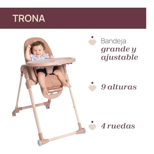 Chicco Polly Armonia Baby Highchair, Evolutionary for Children from 0 Months to 40 kg, 9 Levels of Height, 3 Tilt Positions, Adjustable Footrest, Compact Folding, 4 Wheels, Red - Image 9