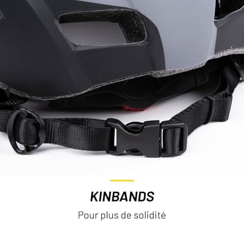 Dunlop Bicycle Helmet with Light, Adjustable 55-58 cm for Women and Men, with 3 Modes LED Light, Black - Image 7