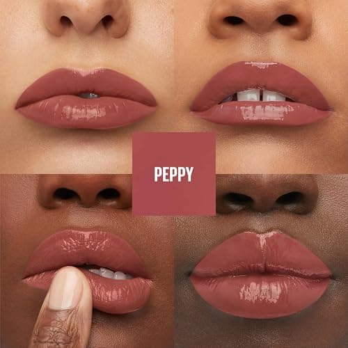 Maybelline New York - Liquid Lipstick - Glossy Vinyl Effect - Long-lasting - SuperStay Vinyl Ink Nude Shock - Shade : Peppy (115) - Image 5