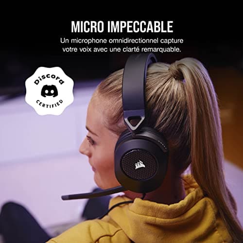 Corsair HS65 Surround Wired Gaming Headset - Dolby 7.1 Surround Sound - SonarWorks SoundID - Compatible iCUE - PC, Mac, PS5, PS4, Xbox, Nintendo Switch, Mobile - Carbon - Image 5