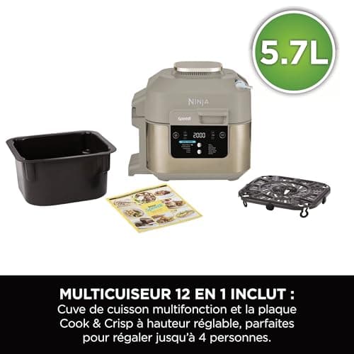 Ninja Speedi 10-in-1 Quick Cooker, Air Fryer, Air Fryer and Multicooker, 5.7L, Meals for 4 in 15 Minutes, Steam, Grill, Bake, Roast, Sear, Stew and More, Stone Gold, ON500EUSTGD - Image 3