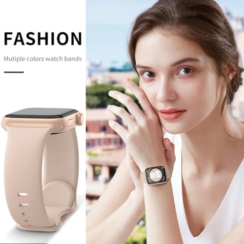 AMSKY 6pcs Silicone Strap Compatible with Apple Watch Band 40mm 44mm 42mm 46mm 41mm 45mm 38mm 49mm Women Men Sport Compatible with Apple Watch Series 11 10 9 8 7 6 5 4 SE 3 2 1 - Image 6