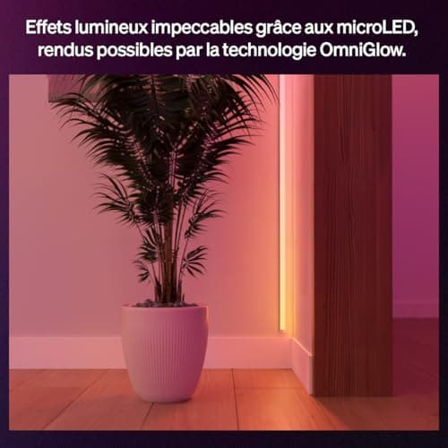 Philips Hue OmniGlow 3 m Micro LED Strip, 2700 lm, Ambiance and Bright Colour, Flexible Indoor Lighting, Uniform Light, Cuttable, App and Voice Control - Image 3