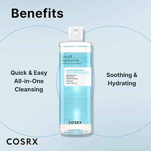 COSRX Low pH Niacinamide Micellar Cleansing Water 13.52fl.oz/400ml, Nettoyage quotidien doux du visage Lavage pour peau sensible, contrôle du sébum, paraben Gratuit, Korean Skincare - Image 6