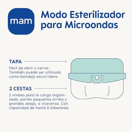 MAM Electric and heated steriliser for express bottles, capacity up to 6 bottles, includes: 1 x 160 ml anti-colic bottle and original start teat 0-2 months - Image 4