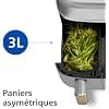 Philips Airfryer Series 3000 – Air Fryer Double Basket, 9L, RapidAir Technology, Up to 90% Less Fat, Energy Saving, HomeID Application, White (NA353/10) - Image 4